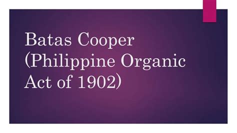 batas cooper|Batas Cooper .